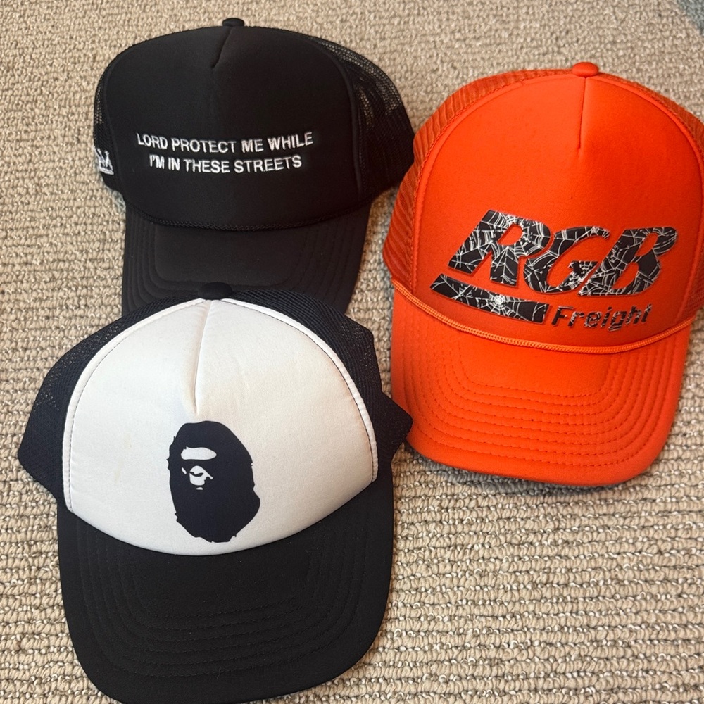 Trucker Hat Bundle Bape, RBG & Reborn King